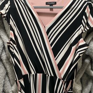 Striped belted dress Large